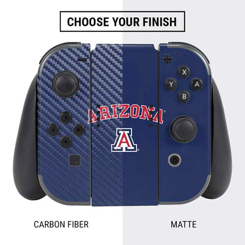 University of Arizona Primary Logo Blue Nintendo Switch Bundle Skin