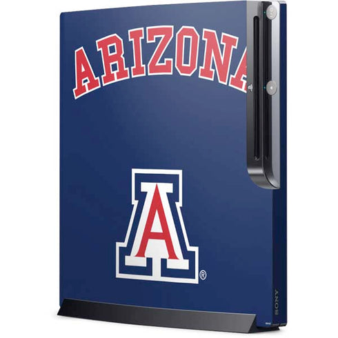 University of Arizona Primary Logo Blue Playstation 3 & PS3 Slim Skin