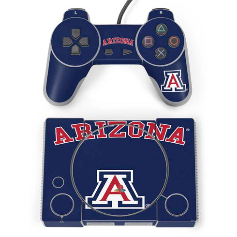 University of Arizona Primary Logo Blue PlayStation Classic Bundle Skin