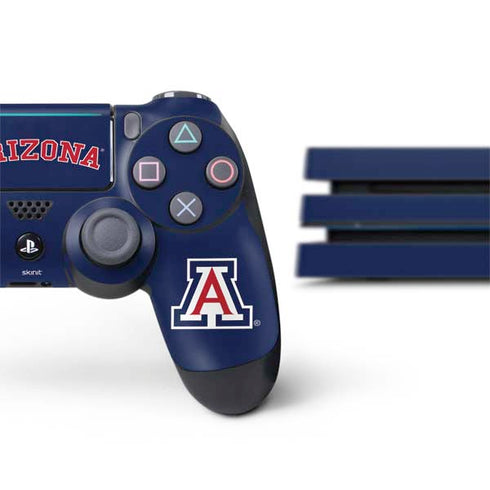 University of Arizona Primary Logo Blue PS4 Pro Bundle Skin