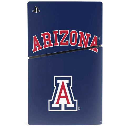University of Arizona Primary Logo Blue PS5 Slim Disk Bundle Skin