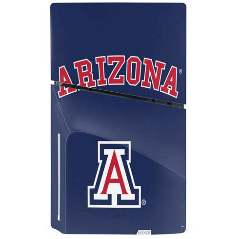 University of Arizona Primary Logo Blue PS5 Slim Disk Console Skin