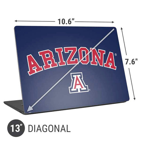 University of Arizona Primary Logo Blue Universal Laptop 13in (10.6 x 7.6in) Skin