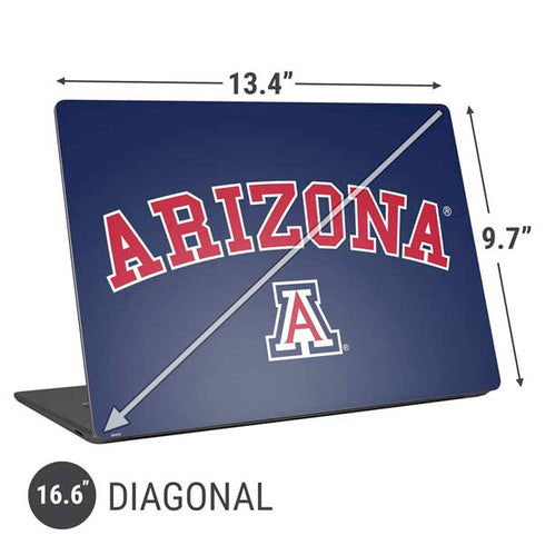 University of Arizona Primary Logo Blue Universal Laptop 16.6in (13.4 x 9.7in) Skin