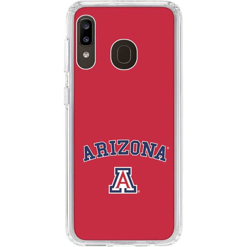 University of Arizona Primary Logo Red Galaxy A20 Clear Case