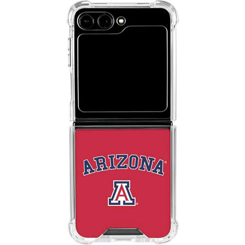 University of Arizona Primary Logo Red Galaxy Z Flip5 5G Clear Case