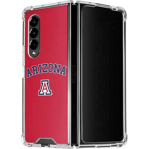 University of Arizona Primary Logo Red Galaxy Z Fold4 5G Clear Case
