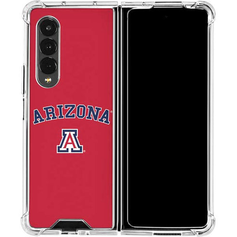 University of Arizona Primary Logo Red Galaxy Z Fold4 5G Clear Case
