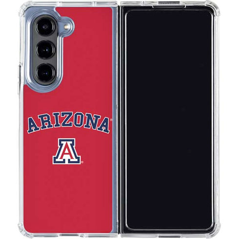University of Arizona Primary Logo Red Galaxy Z Fold5 5G Clear Case
