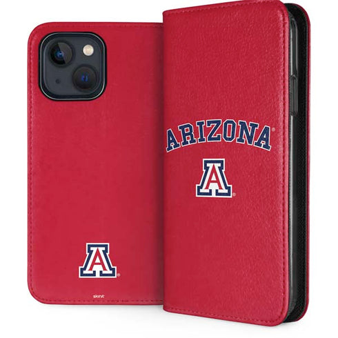 University of Arizona Primary Logo Red iPhone 14 Plus Folio Case