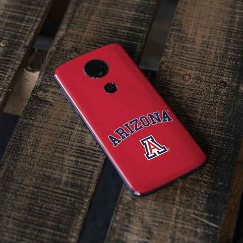 University of Arizona Primary Logo Red Moto E5 Plus Skin