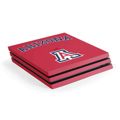 University of Arizona Primary Logo Red PS4 Pro Console Skin