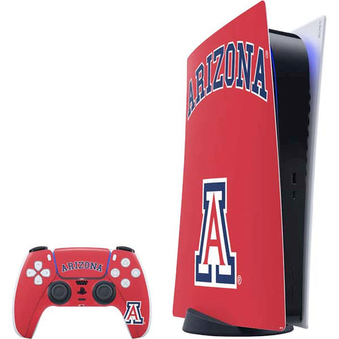 University of Arizona Primary Logo Red PS5 Digital Edition Bundle Skin