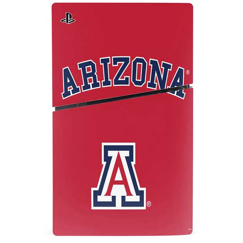 University of Arizona Primary Logo Red PS5 Slim Disk Bundle Skin