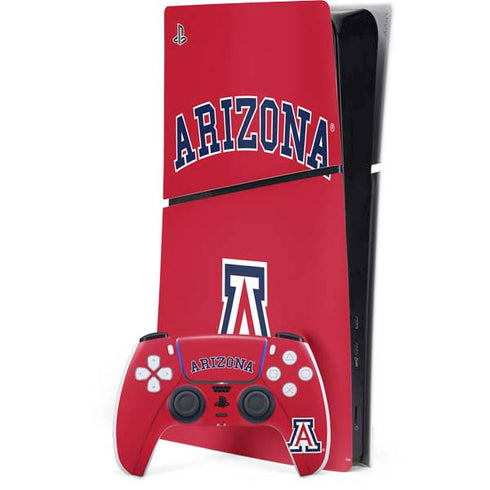 University of Arizona Primary Logo Red PS5 Slim Digital Edition Console Skin