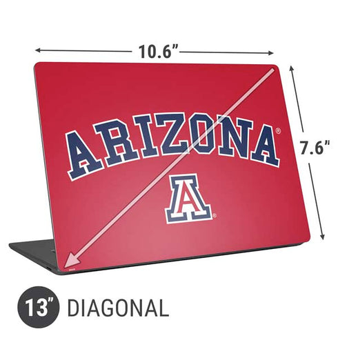 University of Arizona Primary Logo Red Universal Laptop 13in (10.6 x 7.6in) Skin