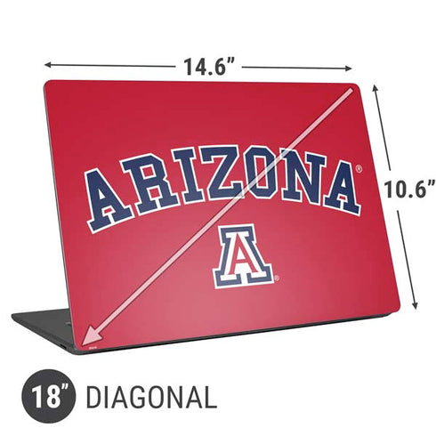 University of Arizona Primary Logo Red Universal Laptop 18in (14.6 x 10.6in) Skin