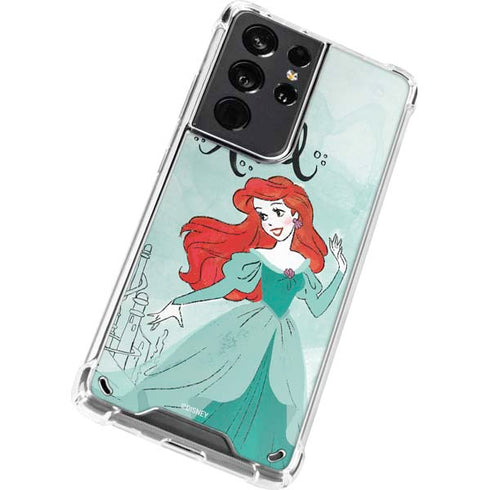 Disney Princess Ariel Art Galaxy S21 Ultra 5G Clear Case