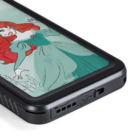 Disney Princess Ariel Art Galaxy S23 Plus Waterproof Case