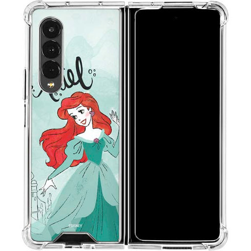 Disney Princess Ariel Art Galaxy Z Fold4 5G Clear Case