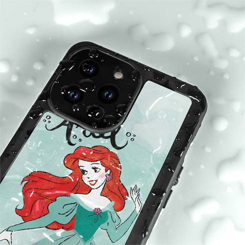 Disney Princess Ariel Art iPhone 14 Pro Max Waterproof Case