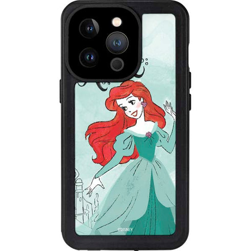 Disney Princess Ariel Art iPhone 14 Pro Waterproof Case