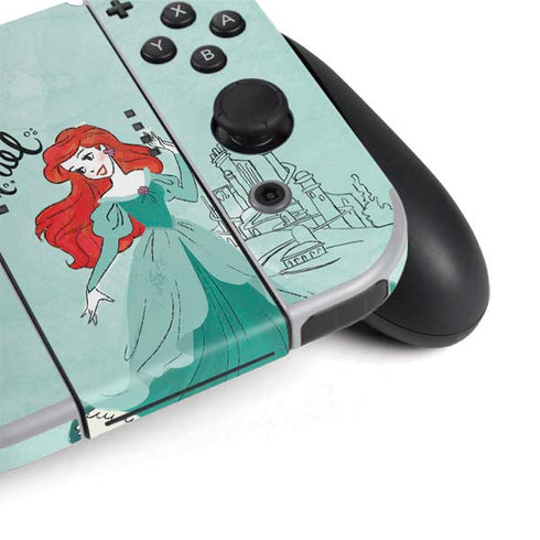 Disney Princess Ariel Art Nintendo Switch OLED (2021) Skin