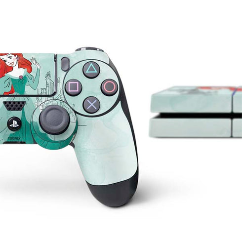 Disney Princess Ariel Art PS4 Console and Controller Bundle Skin