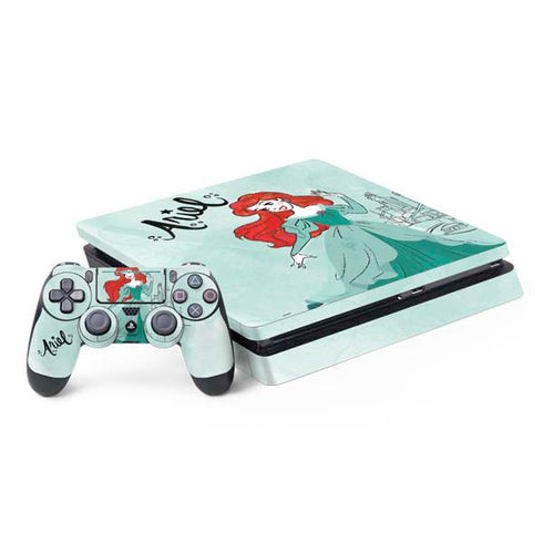 Disney Princess Ariel Art PS4 Slim Bundle Skin