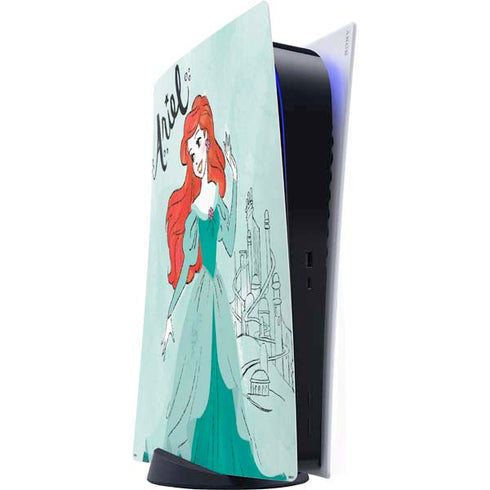 Disney Princess Ariel Art PS5 Digital Edition Console Skin