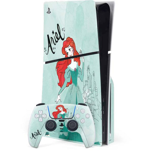 Disney Princess Ariel PS5 Slim Disk Bundle Skin