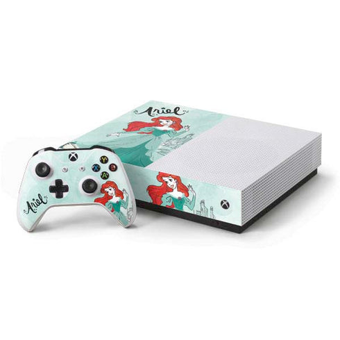 Disney Princess Ariel Art Xbox One S All-Digital Edition Bundle Skin