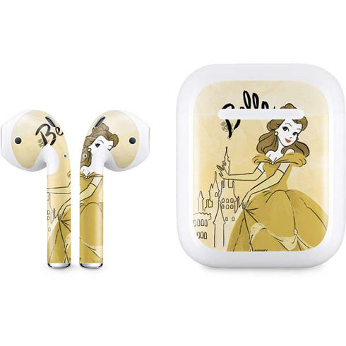 Disney Princess Belle Art Apple AirPods Skin