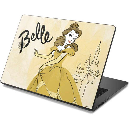 Disney Princess Belle Art Dell Chromebook Skin