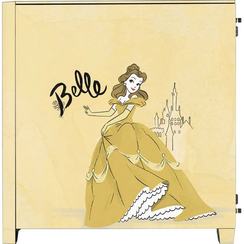 Disney Princess Belle Art Corsair 4000D Tempered Glass Mid-Tower ATX Case Skin