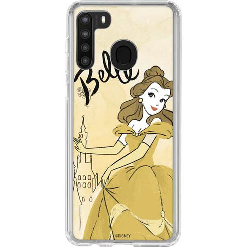 Disney Princess Belle Art Galaxy A21 Clear Case