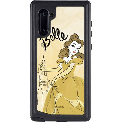 Disney Princess Belle Art Galaxy Note 10 Waterproof Case