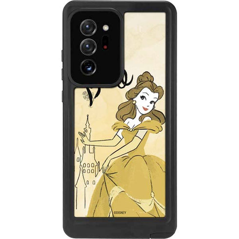 Disney Princess Belle Art Galaxy Note20 Ultra 5G Waterproof Case