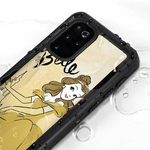 Disney Princess Belle Art Galaxy S20 Plus Waterproof Case