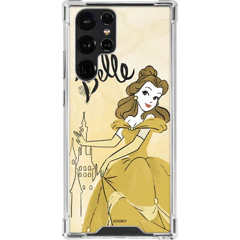 Disney Princess Belle Art Galaxy S22 Ultra Clear Case