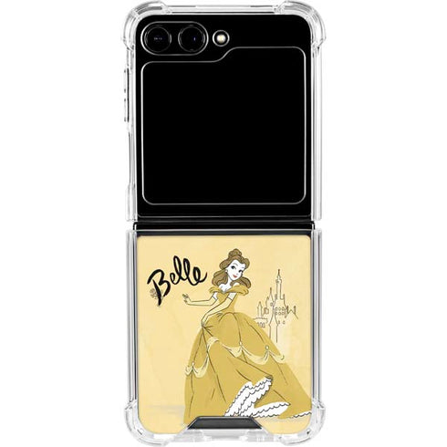 Disney Princess Belle Art Galaxy Z Flip5 5G Clear Case