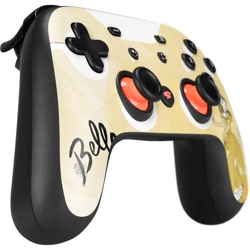 Disney Princess Belle Art Google Stadia Controller Skin