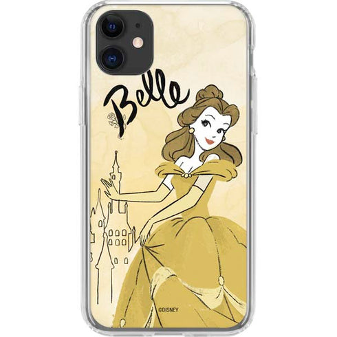 Disney Princess Belle Art iPhone 11 Clear Case