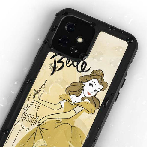 Disney Princess Belle Art iPhone 12 Mini Waterproof Case