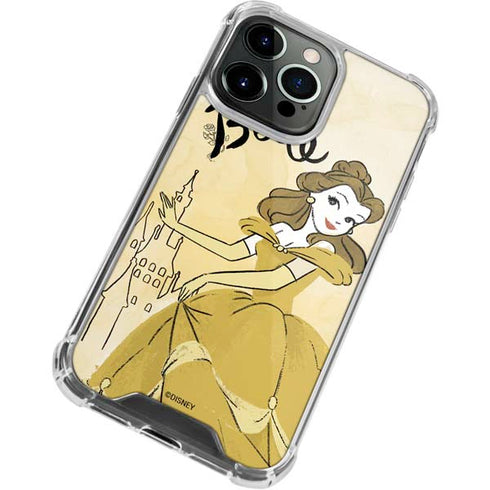 Disney Princess Belle Art iPhone 13 Pro Clear Case