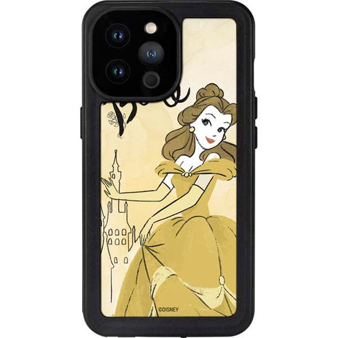 Disney Princess Belle Art iPhone 14 Pro Max Waterproof Case