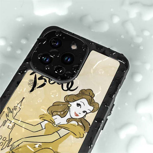Disney Princess Belle Art iPhone 14 Pro Max Waterproof Case