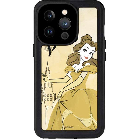 Disney Princess Belle Art iPhone 14 Pro Waterproof Case