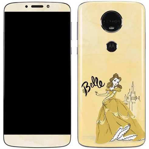 Disney Princess Belle Art Moto E5 Plus Skin
