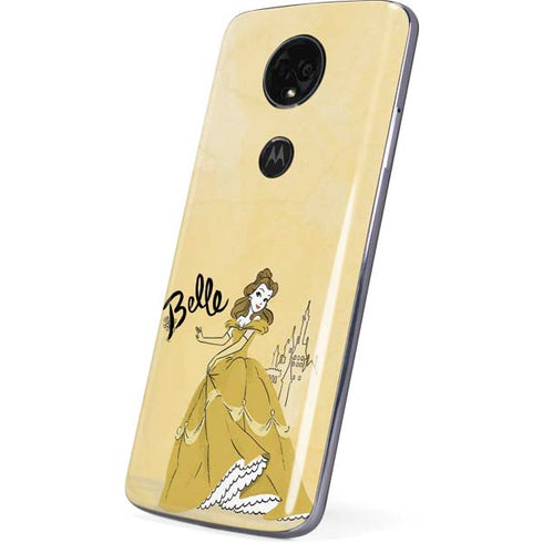 Disney Princess Belle Art Moto E5 Plus Skin